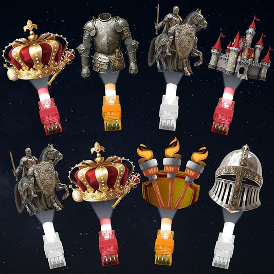 36Pcs Medieval Knight LED Finger Lights Medieval Party Favors Glow in the Dark Light Up Finger Lights Knight Themed Toys Bulk for Kids Birthday Party Goodie Bag Stuffer Birthday Gifts Classroom Prize