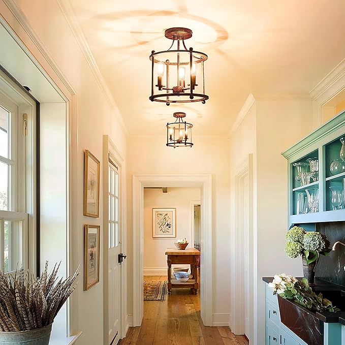 Vintage Edison Bulbs 60W Equivalent 850LM, 6W LED Light Bulb Warm White 2700K, ST58 Filament Lighting E26 Base, Non-Dimmable, Pack of 6