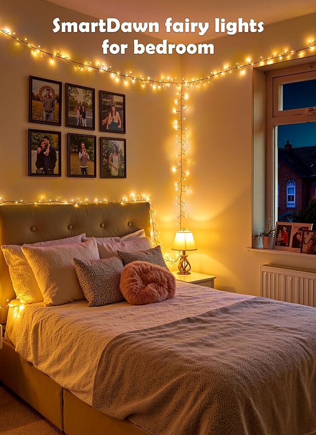 Twinkle Fairy Lights Plug in,200LED Cluster String Lights - Copper Wire Waterproof Christmas Tree Lights for Bedroom Indoor Outdoor, Party Garden Patio Decor