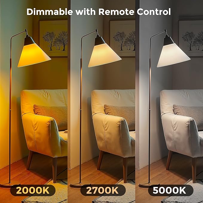 L LOHAS LED Light Bulbs, Sleep Aid Amber Light Bulb, A19 9W(60 Watt Equivalent), Blue Light Blocking, E26 Dimmable Light Bulbs, 3 Color Temperature 1800K/3000K/5000K, 2 Pack