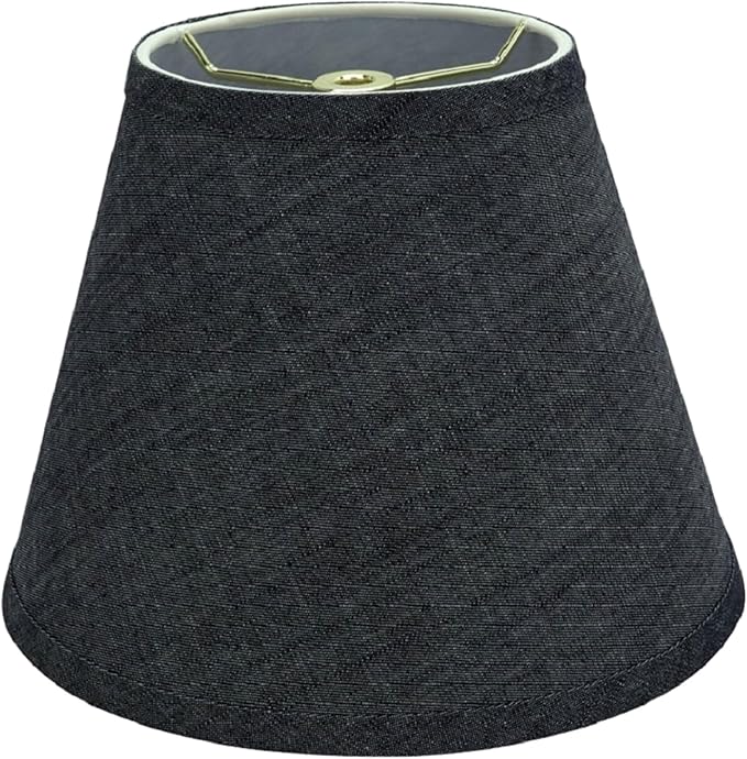 Aspen Creative 32422A Transitional Hardback Empire Shape Spider Construction Lamp Shade in Grey-Blue, 9" wide (5" x 9" x 7")