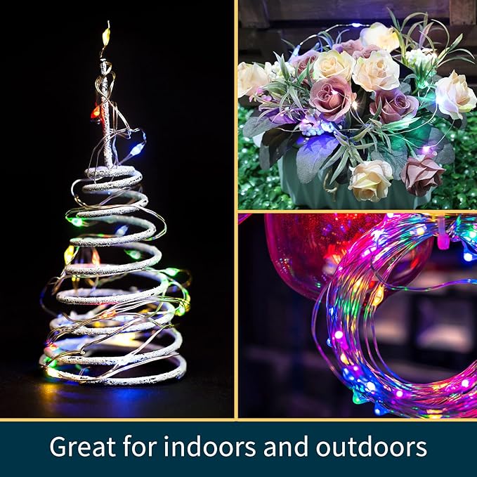 LAMPHOME 20 Pack Easter Lights Battery Operated, Pastel Fairy String Light,Easter Decor 7ft 20 LED Mini Light Firefly for Mason Jars DIY Crafts Wedding Party Centerpiece Table for Spring Bedroom