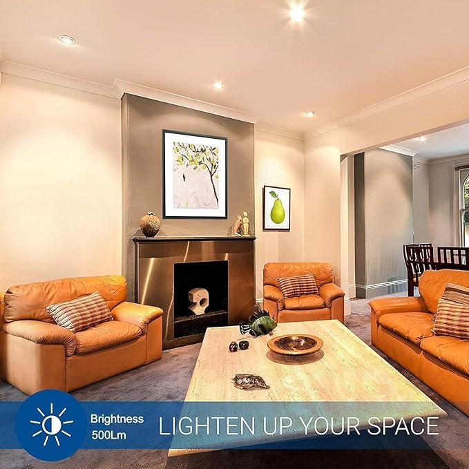 Vinaco Halogen GU10+C 120V 50W Long Lasting, Candle Warmer lamp Bulb 50 watt Warm White 2800K, Dimmable 50watt MR16 with Glass Cover for Track Lighting, Range Hood, Pack of 6