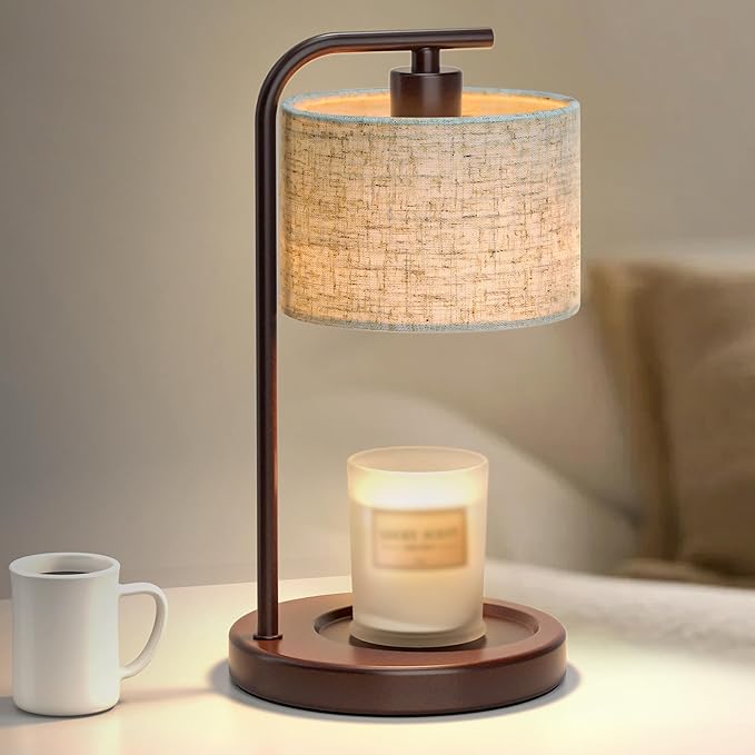 Brown Candle Warmer Lamp with Timer Dimmer, Electric Candle Warmer Wax Heater, Birthday Gifts for Women Her, Mom, House Warming Gifts New Home