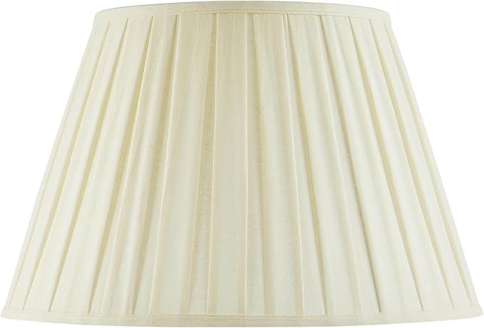 Aspen Creative 33202 Box Pleated Large Empire Spider Construction Lamp Shade, Off-White Linen Fabric, 11" Top x 18" Bottom x 12" Slant