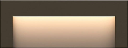 Hinkley Landscape Lighting Taper Wide Horizontal 12v Deck Sconce - Aluminum, Low Voltage, Mounts Flush to Surface, Integrated LED, Wet Rated, Modern - Bronze Finish with Etched Glass Lens