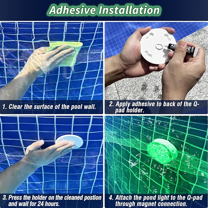 Rechargeable Submersible Pool Lights with Remote, Waterproof Underwater Charging Battery Operated Controlled 25 Color Changing LED with Magnet Floating Lights Pool Pond Decoration (2 Pack)