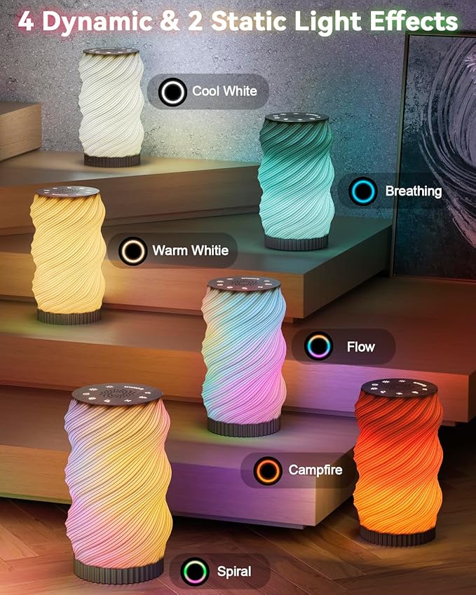 Sound Machine with Night Light, White Noise Sound Machine Mood Lamp for Adult Relaxation - 24 Soothing Sounds, Bluetooth Speaker, Touch Control, Timer, Adjustable Volume & Brightness for Bedroom