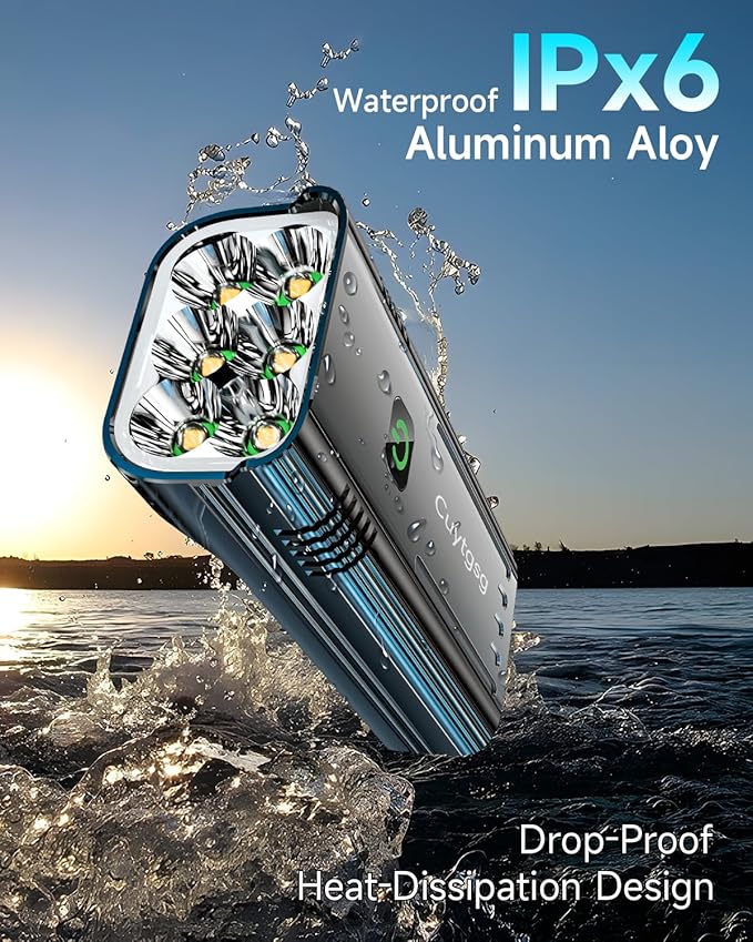 2026 Lumen Bike Lights,Super Bright 6 LED Rechargeable Bicycle Light,10 Mode Headlight Taillight,360°Rotatable Brackt,Aluminum Waterproof Light,Runtime 48+ hrs,Shockproof for Road,Mountain