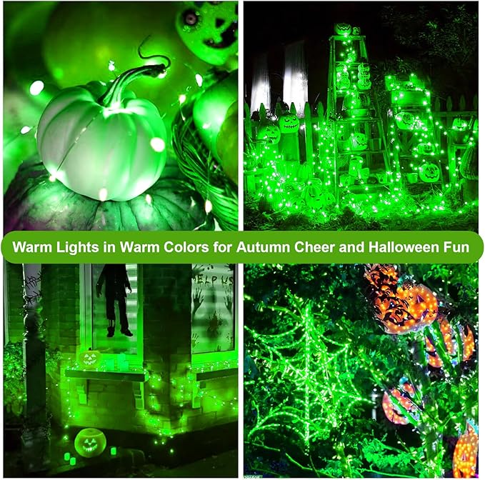 ZGWJ Fairy Lights Battery Operated, 50 Pack Twinkle String Lights 20 LED 7FT 3 Lighting Modes for Bedroom Decor, Easter, Halloween, Christmas, Party Indoor and Outdoor Decoration Green