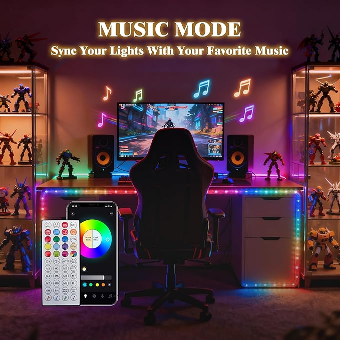 RGB Smart IC Strip Lights with APP Control, 33FT RGB+IC LED Color Changing Rope Lights Outdoor, Waterproof Neon LED Music Sync Flexible Tube Light for Bedroom Living Room Patio Christmas Hoilday