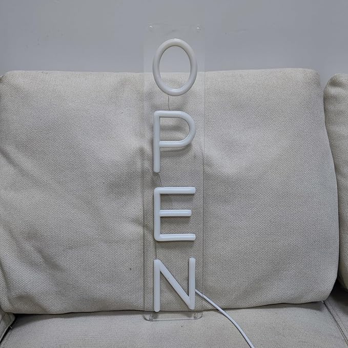 Neon LED Open Sign 17in w/Remote Controller, Electric Light Up Sign for Business, Shop, Pub, Bar, Restaurant, Coffee Shop, Salon, Hotel