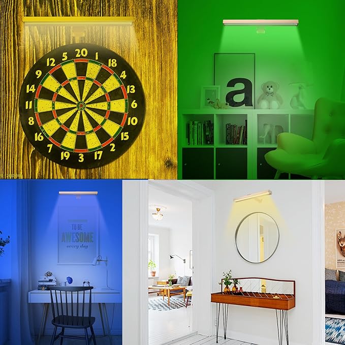 MIOBLUE LED Picture Light with App Control, 16in Battery Painting Display Lamp with APP Music Sync Dynamic Modes Artwork Light for Frame Portrait