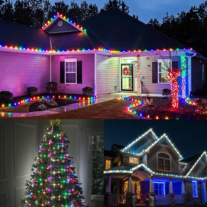 1000FT C9 Light String, E17 Socket 12" Spacing, C9 Christmas Stringer Outdoor Black Stringer for Wedding Patio Event Lighting Decor, White Wire