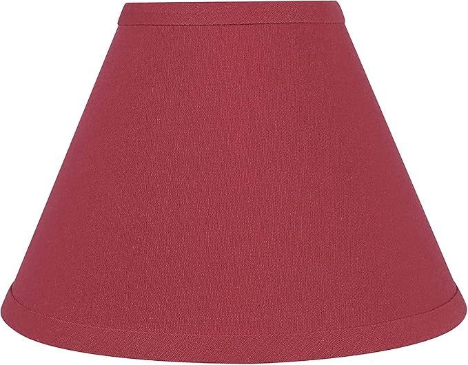 Aspen Creative 58879A Transitional Empire Shape Uno Construction Lamp Shade in Imperial Red, 6" Top x 12" Bottom x 9" Slant Height
