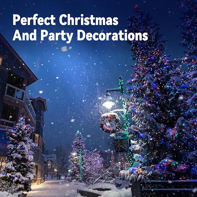 100 Count Multicolor Christmas Lights Plug in, Multi Color String Lights Indoor for Bedroom,Xmas Lights 21ft Christmas Tree Lights Indoor with Colorful Incandescent Mini String Lights for Outside