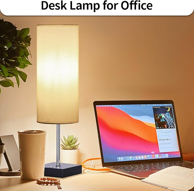 18Inch Cordless Lamp Table Lamps set of 2, 5000mAh Rechargeable Beside Table Lamp for Living Room, 2700K Battery Operated Small Bedroom Desk Lamp for Night Stand White Shade for Home（Bulb Included）