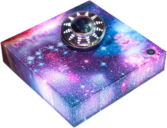 Levitating UFO Lamp - Magnetic Floating 360° Rotation with RGB Galaxy Effects, Auto-Rotating Silent LED Night Light, Cool Tech Decor for Office/Bedroom, Unique Gifts for All Ages