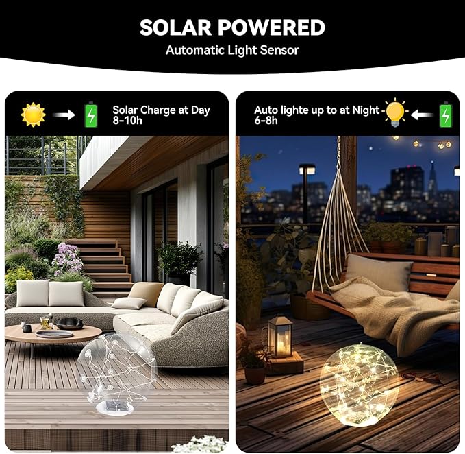 Solar Pool Lights Floating,Waterproof Magic LED Pool Decor with 7 Color Changing, Auto On/Off at Night,No Batteries Needed, Rechargeable for Outdoor Pools, Hot Tubs, Garden & Party Decor [2 Pack]