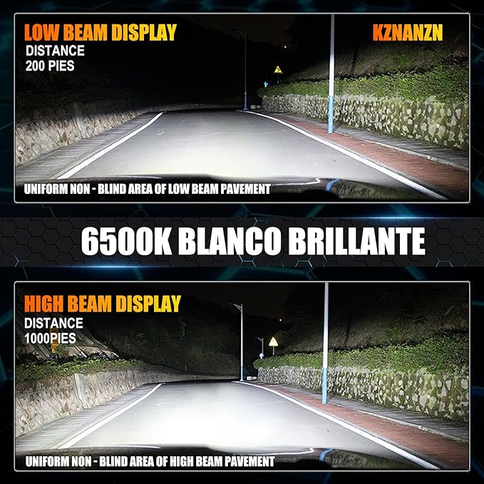 Car Driving Light Bulbs Set Fit For Chevy Silverado 1500 2007 2008 2009 2010 2011 2012 2013 2014 2015,High Low Beam Fog Light Bulbs Combo Pack ,6500K White Plug and Play Car Lights Bulb,IP68 6-Pack