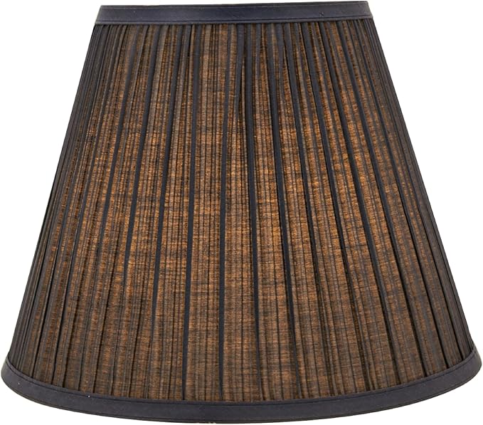 Aspen Creative 33051A, Hardback Empire Transitional Spider Lamp Shade, Mushroom Pleated Stone Blue, 7" Top x 13" Bottom x 10" Slant