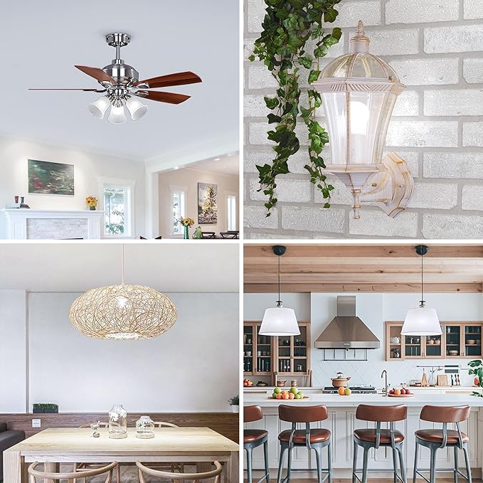 VOLIVO 6 Pack A19 LED Light Bulbs, Daylight 5000K, 60W Equivalent,Efficient 9W, 800 Lumens, E26 Base, Energy Saving LED Bulb, Non-Dimmable, UL Listed and FCC Certified, for Bedroom Living Room Home