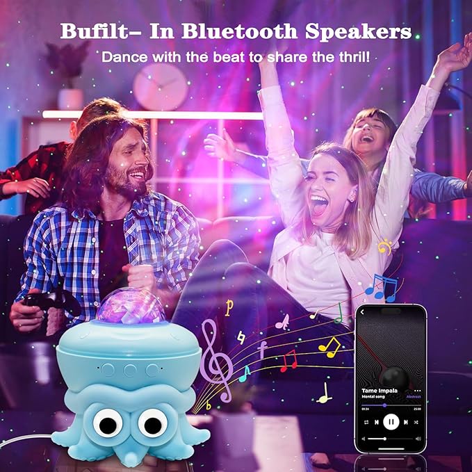 2024 New Octopus Ocean Starry Sky Projector Lamp, Robot Toys, Galaxy Night Light, Projection LED Lamp, Children's Room Decor, Ideal for Christmas Gifts, Birthdays, Suitable for Girls and Boys, Adults