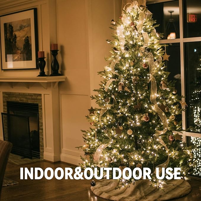 Clear Christmas Lights 100 Count, 21ft Christmas Tree Fairy String Indoor for Bedroom, Warm White Xmas Mini Incandescent String Lights for Outside Decoration, Green Wire