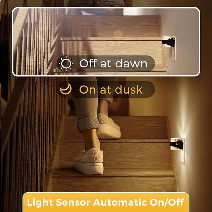 L LOHAS LED Night Light, 3000K Bubble Night Lights Plug into Wall, Acrylic Night Lights with Dusk-to-Dawn Sensor, Adjustable Brightness,Soft White Plug in Nightlights for Rooms Bathroom Hallway