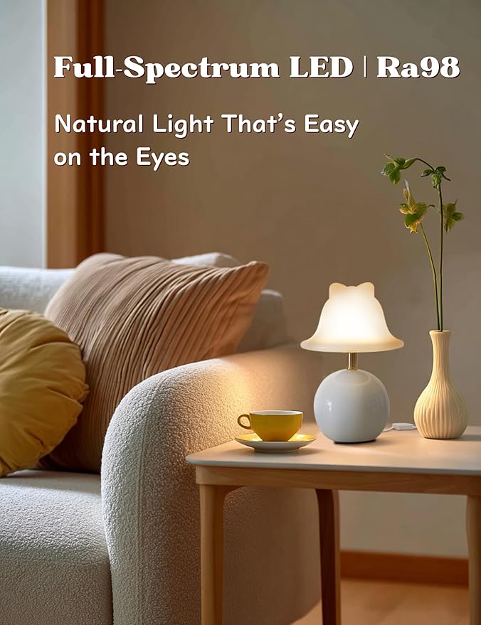 Joyzy Mushroom Table Lamp for Bedroom,Desk Bedside Small Lamps for Living Room Night Stands,Mushroom Lighting Decor Cute Modern Light,Unique Aesthetic Home Living Room Decor