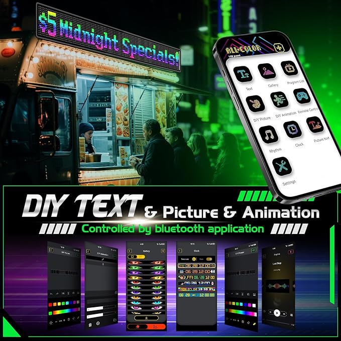 Vanesa 52.36 * 7.56 Inch Devil Eyes Light for Windshield, Led Eyes for Truck and Car Windshield, Flexible Led Demon Eyes, Animated Eyes Led Lights for Semi Truck