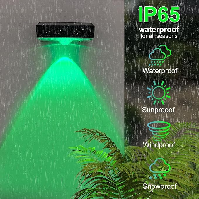 Solar Fence Lights,Fence Lights Solar Powered Waterproof IP65 Multicolor Led 12 Fixed Colors ＆RGB Color Changing for Pool, Deck, Patio, Porch, Stairs, Holiday-8pack