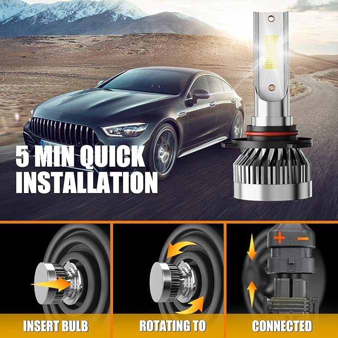 Compatible For GMC Sierra 1500 2007 2008 2009 2010 2011 2012 2013,High Beam Low Beam Fog Light Bulbs Combo Pack,Safety Driving Light 6000K White,Wide Vision,Plug and Play,IP68 Pack of 6