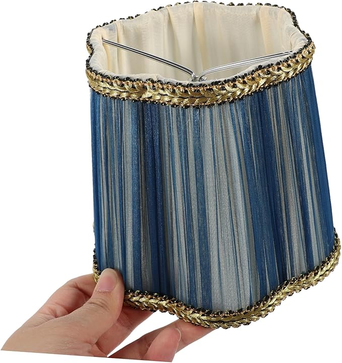 Cabilock Clip Lampshade Cover Pleated Light Bulb Cover for Table Lamps Replacement for Indoor Decor Easy Installation