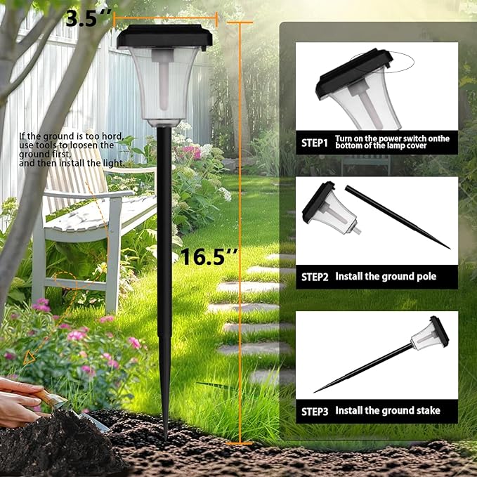 Swingers Solar Lights Outdoor,LED Solar Torch Lights with Flickering Flame,Waterproof Outdoor Garden Light for Christmas, Garden, Landscape, Path, Yard, Patio (8)