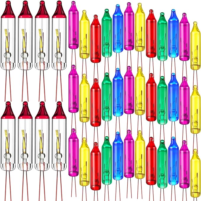 Ganeen Christmas Replacement Mini Incandescent String Light Bulbs Wire Flasher Bulbs 2.5 V 3.5 V Incandescent Flasher Bulbs, Christmas Lights Decor for Home Bedroom Xmas Tree(Multicolor, 496 Pcs)