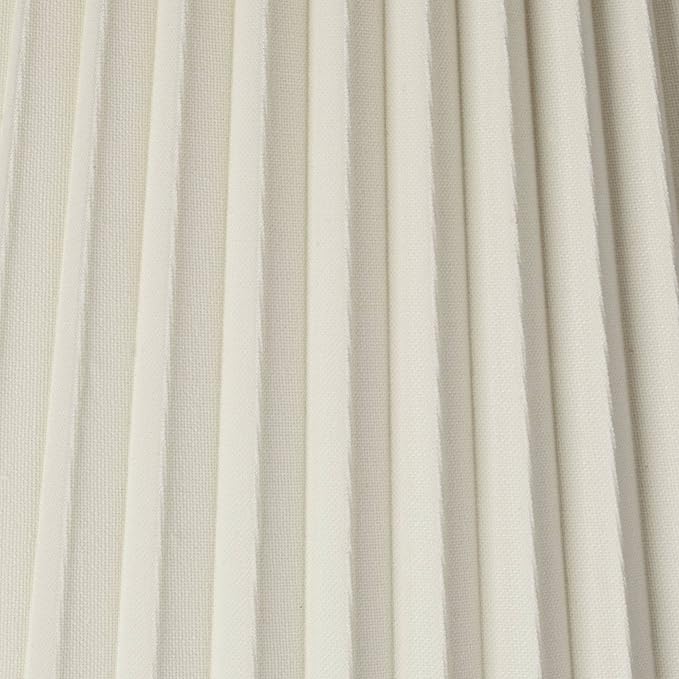 Set of 2 Pleated Empire Lamp Shades Ivory Large 10" Top x 17" Bottom x 14.75" High Spider with Replacement Harp and Finial Fitting - Springcrest