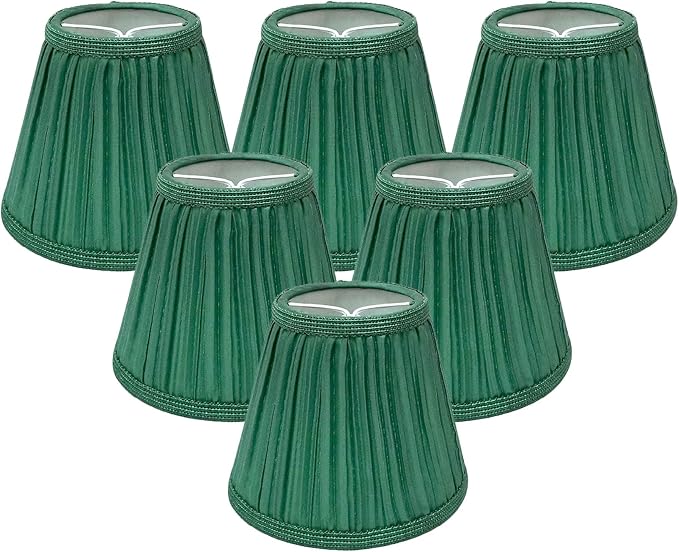 Royal Designs, Inc. CS-1059-5GR-6 Designer Mushroom Pleat Empire Chandelier Lamp Shade, 3 x 5 x 4.5, Green, 6-Pack