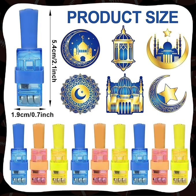 36Pcs Ramadan Mubarak LED Finger Lights Eid Al-fitr Party Favors Glow in the Dark Light Up Finger Lights Ramadan Bulk for Super Birthday Party Goodie Bag Stuffer Birthday Gifts Prize