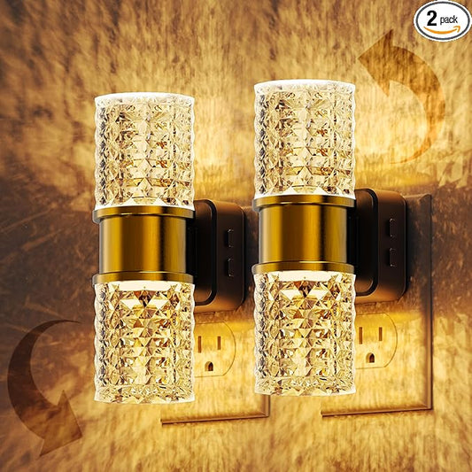 L LOHAS LED Night Light,Dimmable Night Lights Plug into Wall,2 Pack 0-100LM Adjustable Brightness LED Night Light,Automatic Night Lights Plug in with Auto Light Sensor, for Bedroom Hallway Home Decor