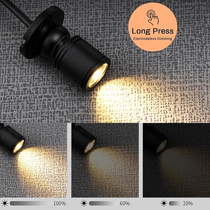 5V Dimmable LED Mini Spot Light with 6.6ft Cable, Jewelry/Indoor Picture/Art/Model Display Lights, USB Powered Spotlight for Jewelry Cabinets, Entryways, Tables Shelves (Natural Light 4000K, 2 Pack)