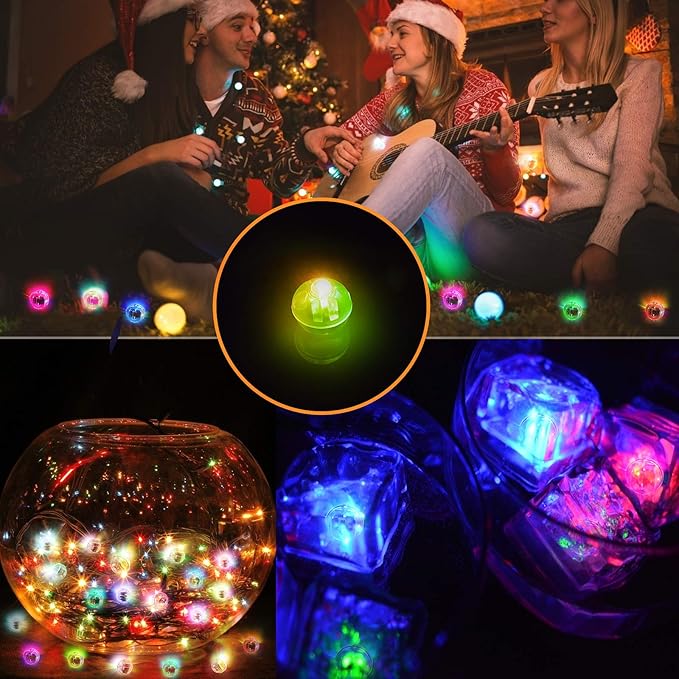 100pcs Balloon Lights, Long Standby Time Mini Ball Light, Round LED Multicolor Flash Ball Lamp for Paper Lantern Balloon Party Wedding, Birthday and Festival Christmas Decorative Lights