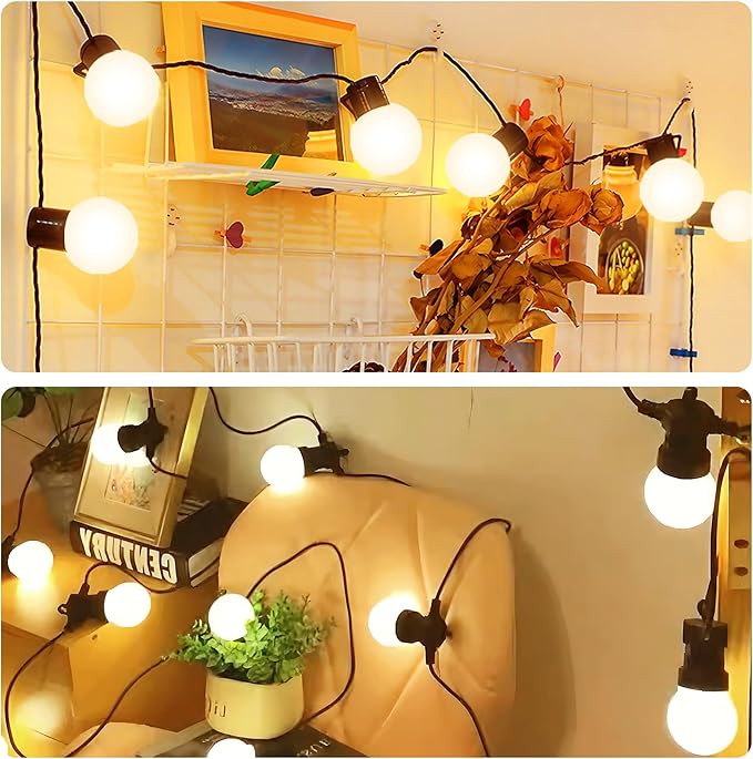 Flaspar Small G14 LED Globe Light Bulb, 1W G45 LED Vanity Bulb 15W Equivalent, Warm White 3000K E26 Base, Colored Light Bulbs for Bathroom Mirror Halloween Christmas Wedding Party Decor, 6 Pack