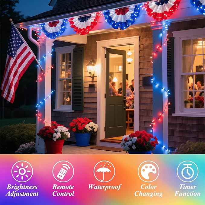 164FT Christmas Lights Outdoor, 35 Colors Changing 500 LED Easter String Lights Green Wire Remote Timer, Waterproof Twinkle Light for Indoor Outdoor Holiday Party Xmas Tree Wedding Decor