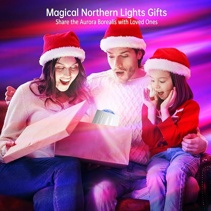 Northern Lights Projector, Galaxy Projector Night Light with Remote Control& Timer Funtion, Sleep Aid, Aurora Ceiling Projector Light for Bedroom Decor, Christmas Gift for Kids, Adults