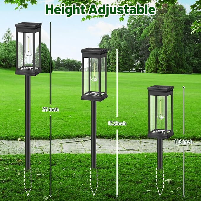BesLowe 【Upgraded】 Solar Pathway Lights Outdoor, 12-Pack Large LED Solar Light Outdoor Waterproof, Super Bright Outside Lights for Yard, Sun-Powered Landscape Lighting for Garden Walkway, Cool White