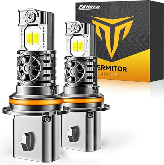 Upgraded 9004/HB1 Light Bulbs, 40,000LM 900% Ultra Brightness with 24 CPS Chips, 60000+ Hours Lifespan, 1:1 Halogen Bulb Replacement Fog Light Bulbs, 6500K Cool White, Plug-N-Play, Pack of 2