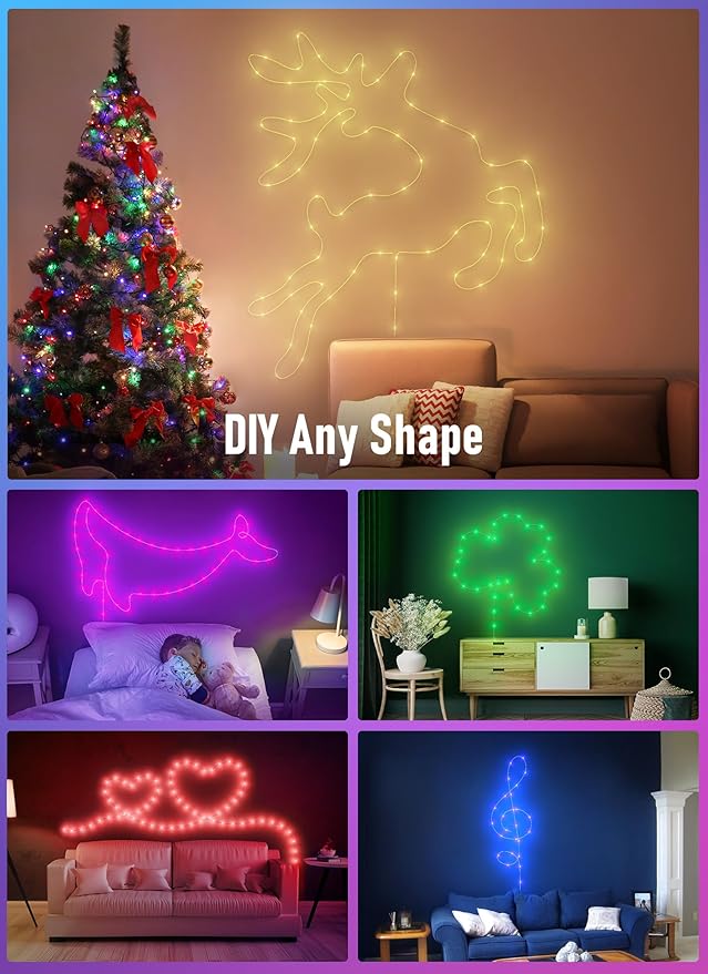 Minetom Fairy Lights Color Changing - 66FT 200 LED String Lights with Remote, 16 Single Colors & 6 Holiday Colors, USB Fairy Light Indoor with 12 Mode, Christmas Light for Bedroom Halloween Decoration