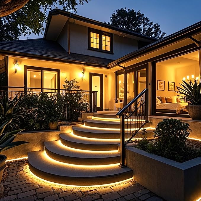 Waterproof LED Strip Lights,2700K Warm White,24V IP67 LED Strips,50FTt/15M,CRI90+ Outdoor led cob Strip Light for Bathroom,Pool,Garden,Sauna Rooms(Power Not Included)
