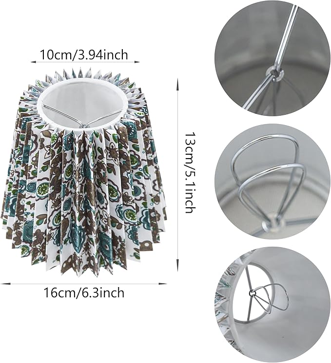 Small pleated lampshade chandelier shades set of 6. Lampshade for Wall Lamp.chandelier shades.small table lamps.For Cutting Edge bulbs.light bulb shade.chandelier light covers.4" X 5" X 6"
